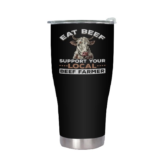 Cattle Farming Cow Agriculture Beef Lover Stainless Steel Tumblers