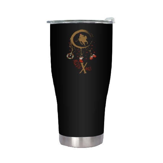 Winter dreamcatcher Christmas Polo player Stainless Steel Tumblers