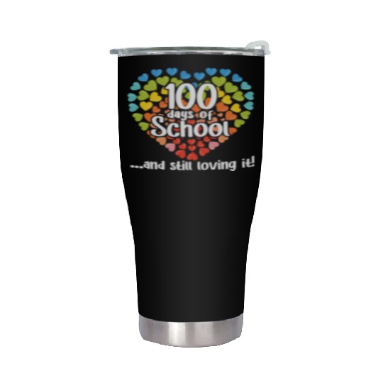 Teacher Student 100th Day Love 100 Days Of School Stainless Steel Tumblers