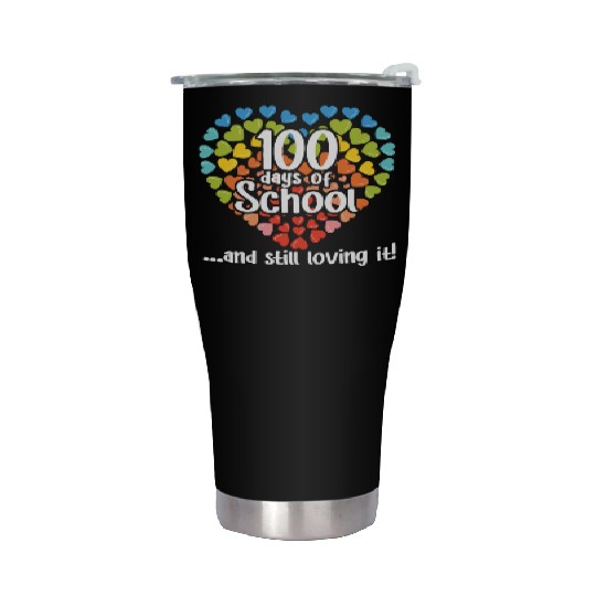 Teacher Student 100th Day Love 100 Days Of School Stainless Steel Tumblers