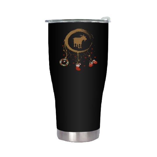 Winter dreamcatcher Christmas goat Stainless Steel Tumblers