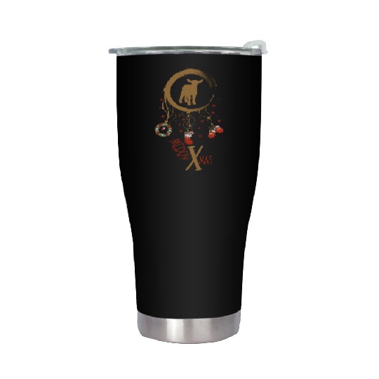 Winter dreamcatcher Christmas Lamb Stainless Steel Tumblers