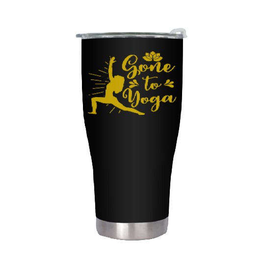 Yoga Stainless Steel Tumblers Gone To Yoga Meditate Lotus Gift Stainless Steel Tumblers