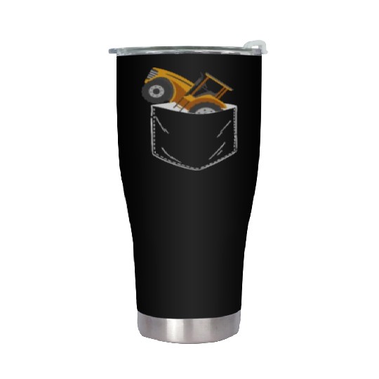 Farming Farmer Pocket Tractor Stainless Steel Tumblers