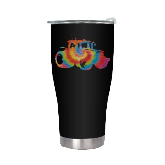 Farming Farmer Tie Dye 80s 90s Stainless Steel Tumblers