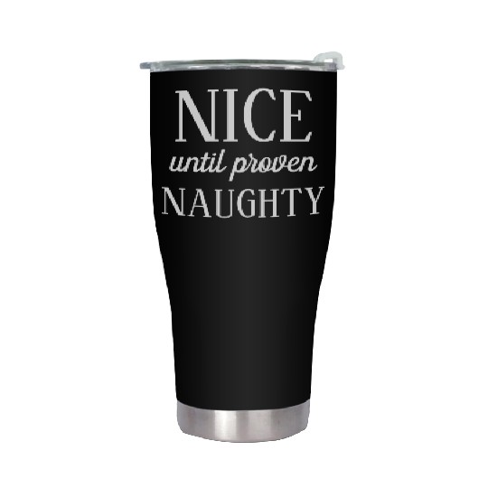 Cute Christmas with Santa and Reindeer Stainless Steel Tumblers