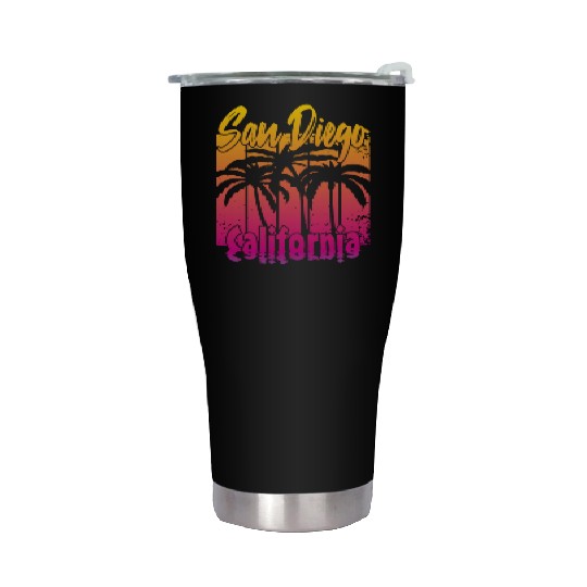 Vintage San Diego California Stainless Steel Tumblers