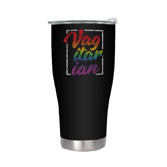LGBT Gay Pride Lesbian Vagitarian Vegetarian Stainless Steel Tumblers