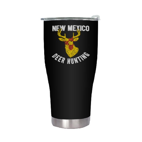 New Mexico Deer Hunting Buck Stag Hunter Stainless Steel Tumblers