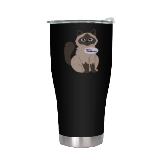 I Vomited Funny Cat American Election Voting Stainless Steel Tumblers