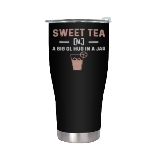 Funny Sweet Tea N A Big Ol Hug In A Jar Stainless Steel Tumblers