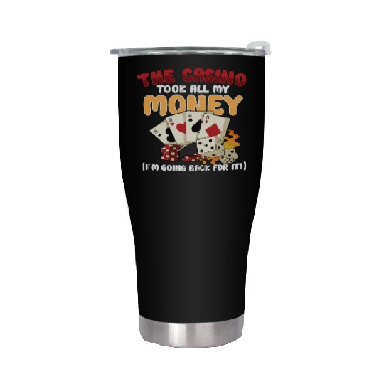 Poker Casino Poker Player Gambling Roulette Gift Stainless Steel Tumblers