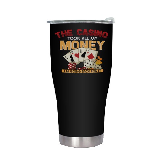 Poker Casino Poker Player Gambling Roulette Gift Stainless Steel Tumblers