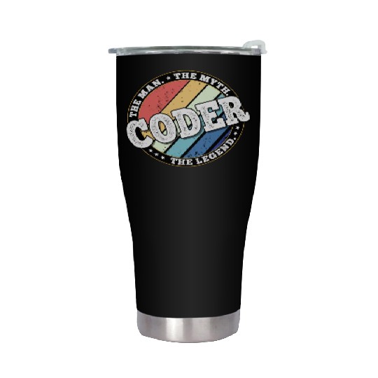Coder. The man. The myth. The legend. Stainless Steel Tumblers