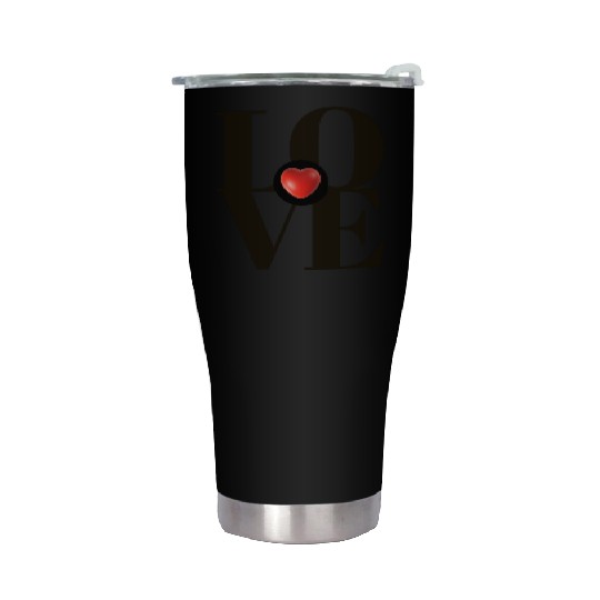 LOVE, LOVE, LOVE. TAKE MY HEART. Stainless Steel Tumblers
