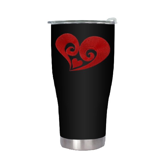 LOVE, LOVE, LOVE. Hearts and Love. Stainless Steel Tumblers
