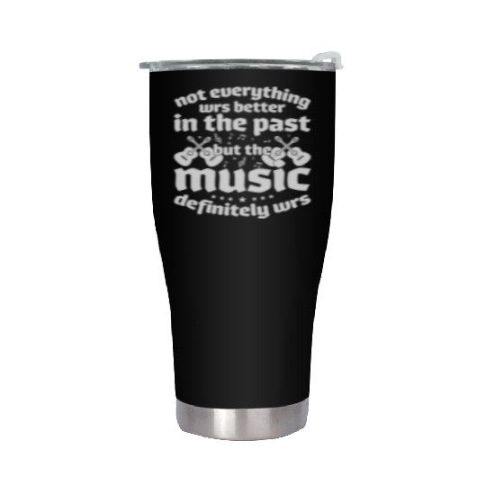 Retro Vintage 70s 80s Music Rock Guitar Stainless Steel Tumblers