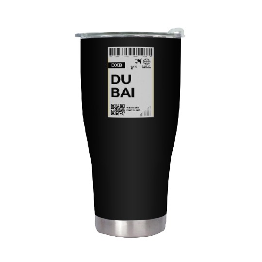 Destination Dubai Airport Travel pass Stainless Steel Tumblers