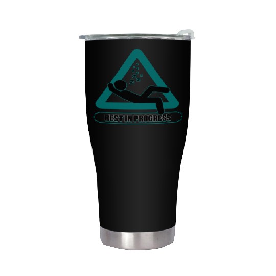 Sleephead Humor Rest in Progress Fun Naptime Gift Stainless Steel Tumblers