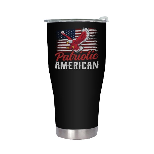 Patriotic American Patriot US USA Stainless Steel Tumblers