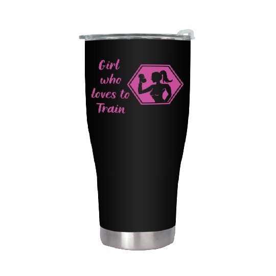 GYM Girl who loves to train Stainless Steel Tumblers