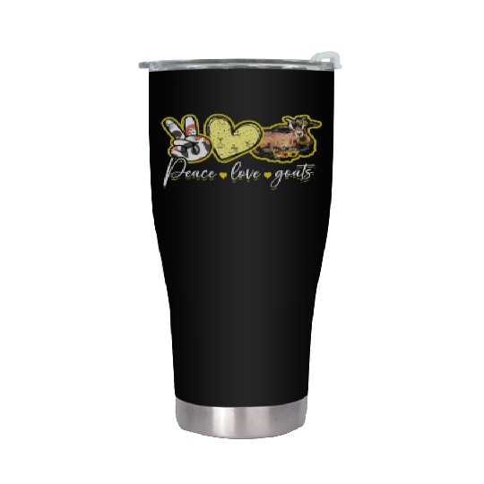 Peace Love Goats - goat Stainless Steel Tumblers