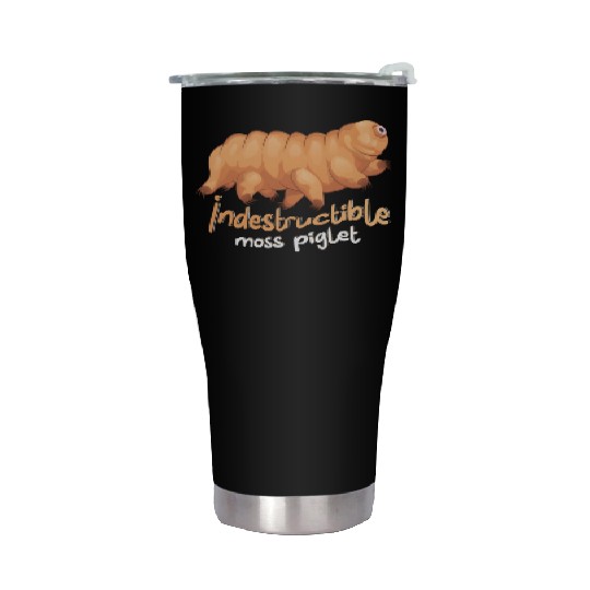 Indestructible Moss Piglet Science Tardigrade Stainless Steel Tumblers