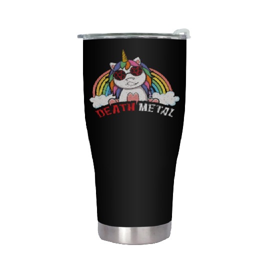 Satan Rainbow Unicorn Love Metal Music Heavy Rock Stainless Steel Tumblers