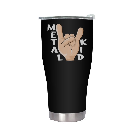 Rocker Rock Sign Rock Hand Metal Kid Music Lover Stainless Steel Tumblers