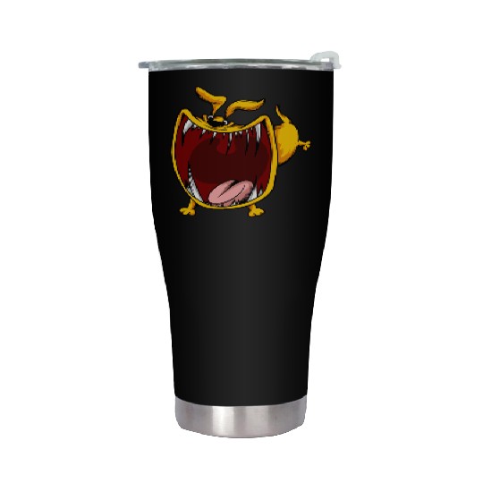 Scary Big Mouth Dog Owners Pet Lover Gift Ideas Stainless Steel Tumblers