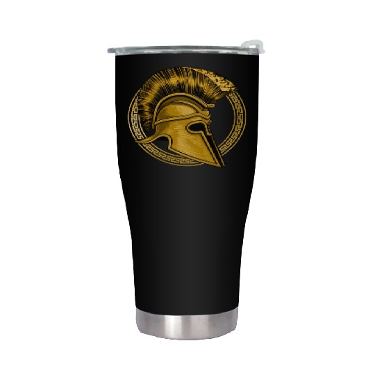 Gold Gladiator Sparta Greek Gym Workout Stainless Steel Tumblers