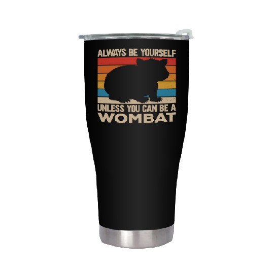 Native Australian Animal Lovers Cute Wombat Stainless Steel Tumblers