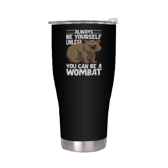 Native Australian Animal Lovers Cute Wombat Stainless Steel Tumblers