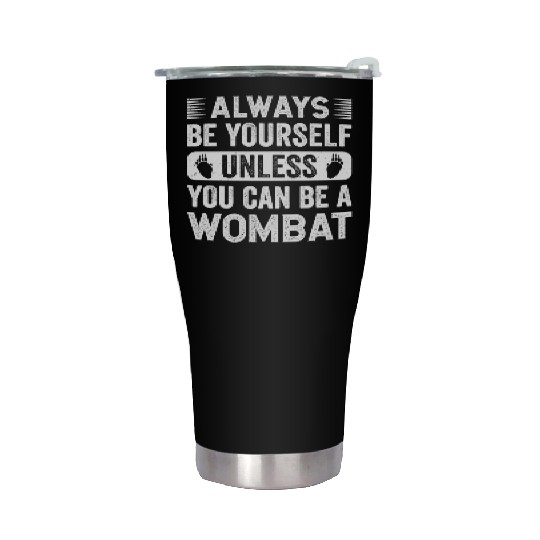 Native Australian Animal Lovers Cute Wombat Stainless Steel Tumblers