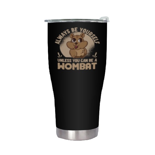 Native Australian Animal Lovers Cute Wombat Stainless Steel Tumblers