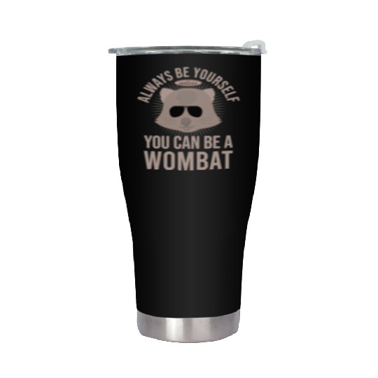 Native Australian Animal Lovers Cute Wombat Stainless Steel Tumblers