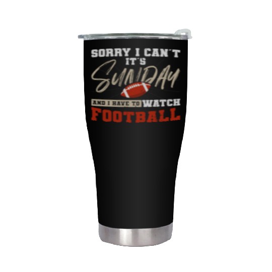 American Football Sunday Football Player Sport Fan Stainless Steel Tumblers