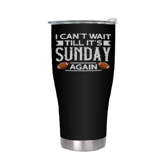 American Football Sunday Football Player Sport Fan Stainless Steel Tumblers