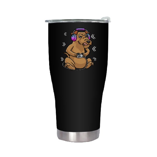 Irish Terrier Dog Gamer Video Game Gaming Irish Stainless Steel Tumblers