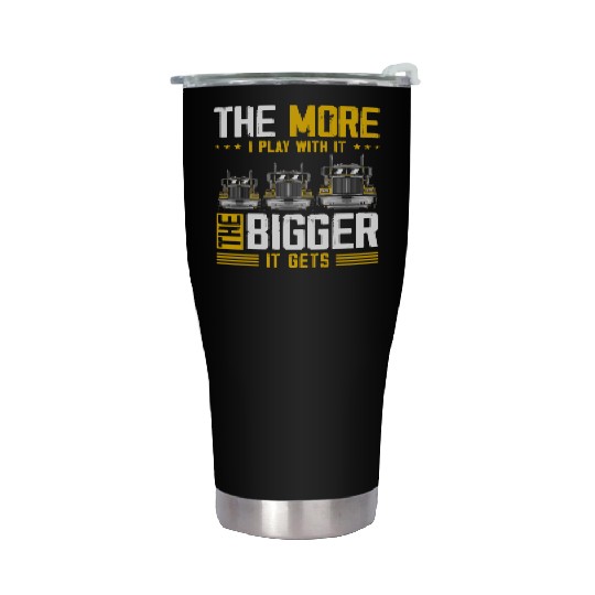 Truck Driver US FLAG, Truck, Trucker Dad Stainless Steel Tumblers