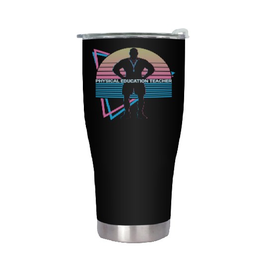 Physical Education Teacher PE Teacher Retro Stainless Steel Tumblers