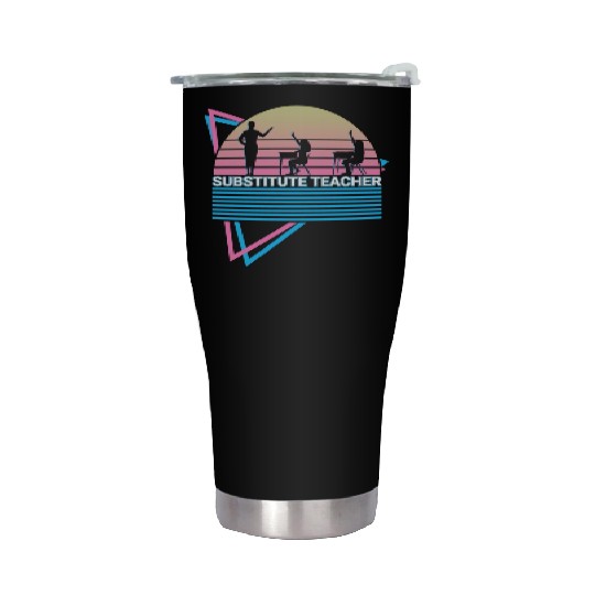 Substitute Teacher Retro Stainless Steel Tumblers