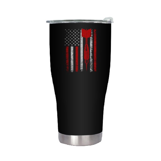 US Flag Darts Patriotic Stainless Steel Tumblers