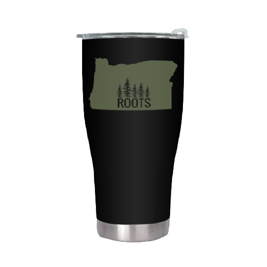 Oregon State Roots Green Stainless Steel Tumblers