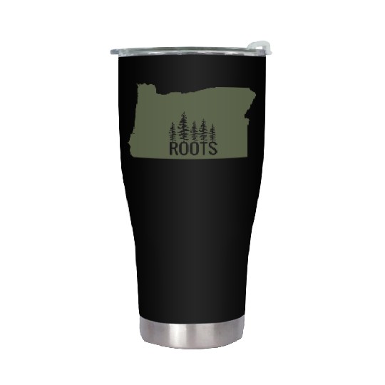 Oregon State Roots Green Stainless Steel Tumblers