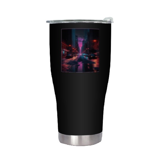New York Vaporwave Aesthetic Retro Style Love NY Stainless Steel Tumblers