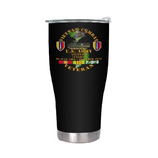 Army Vietnam Combat Veteran US Army Vietnam USARV Stainless Steel Tumblers