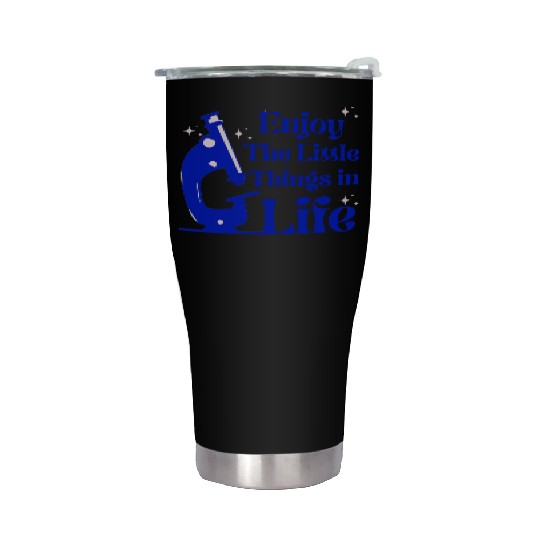 funny microscope, microbiologists biology nerd Stainless Steel Tumblers
