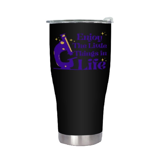 funny microscope, microbiologists biology nerd Stainless Steel Tumblers