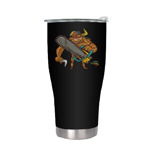 Muscular bull chainsaw Muscular bull chainsaw insp Stainless Steel Tumblers
